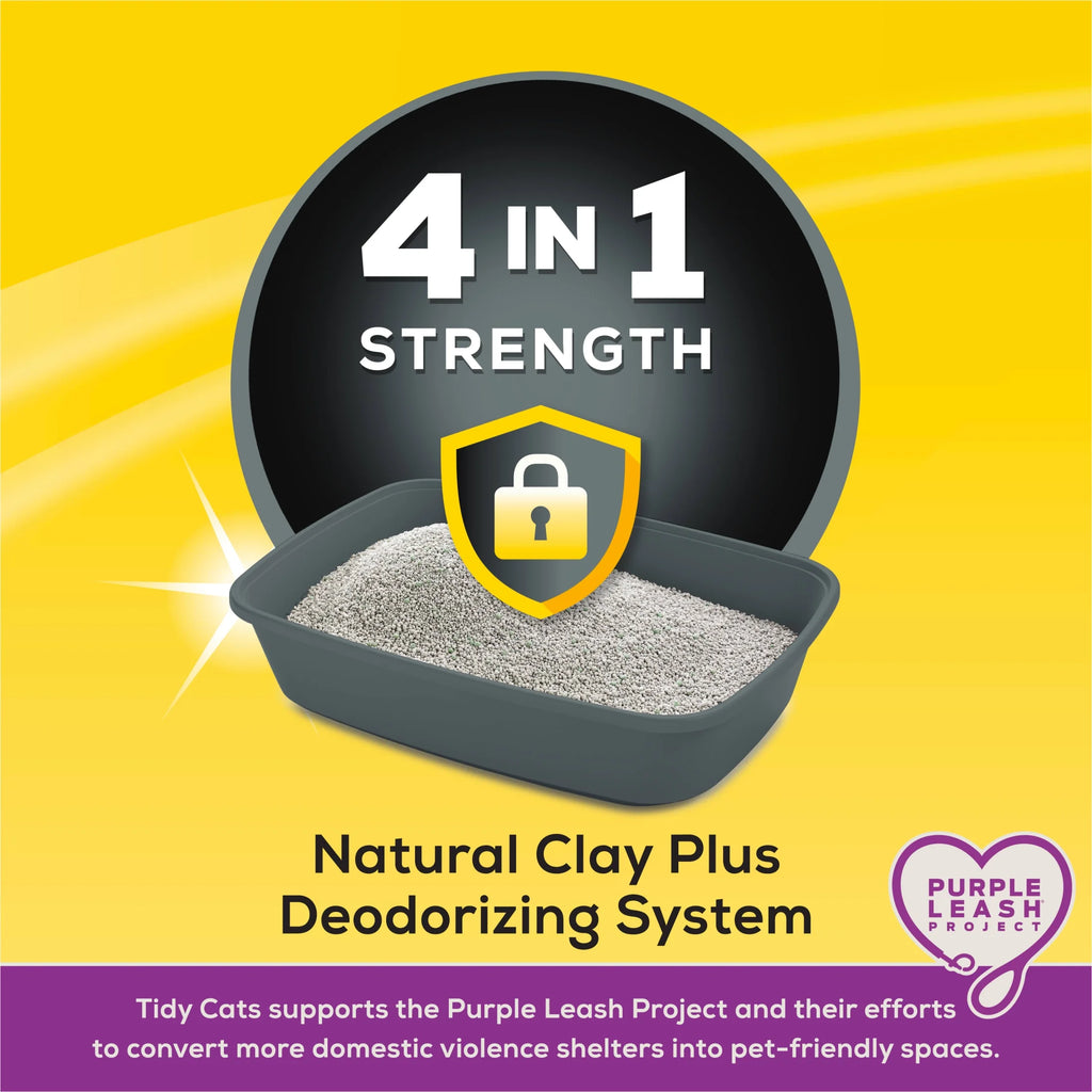Purina 4-in-1 Strength Clumping Cat Litter with Floral Scent, 35 lb Pail
