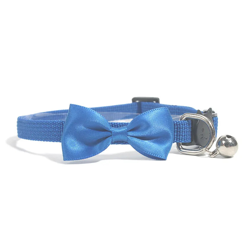 Multicolor Adjustable Pet Bow Bell Collars - Cute Cat Accessories and Supplies
